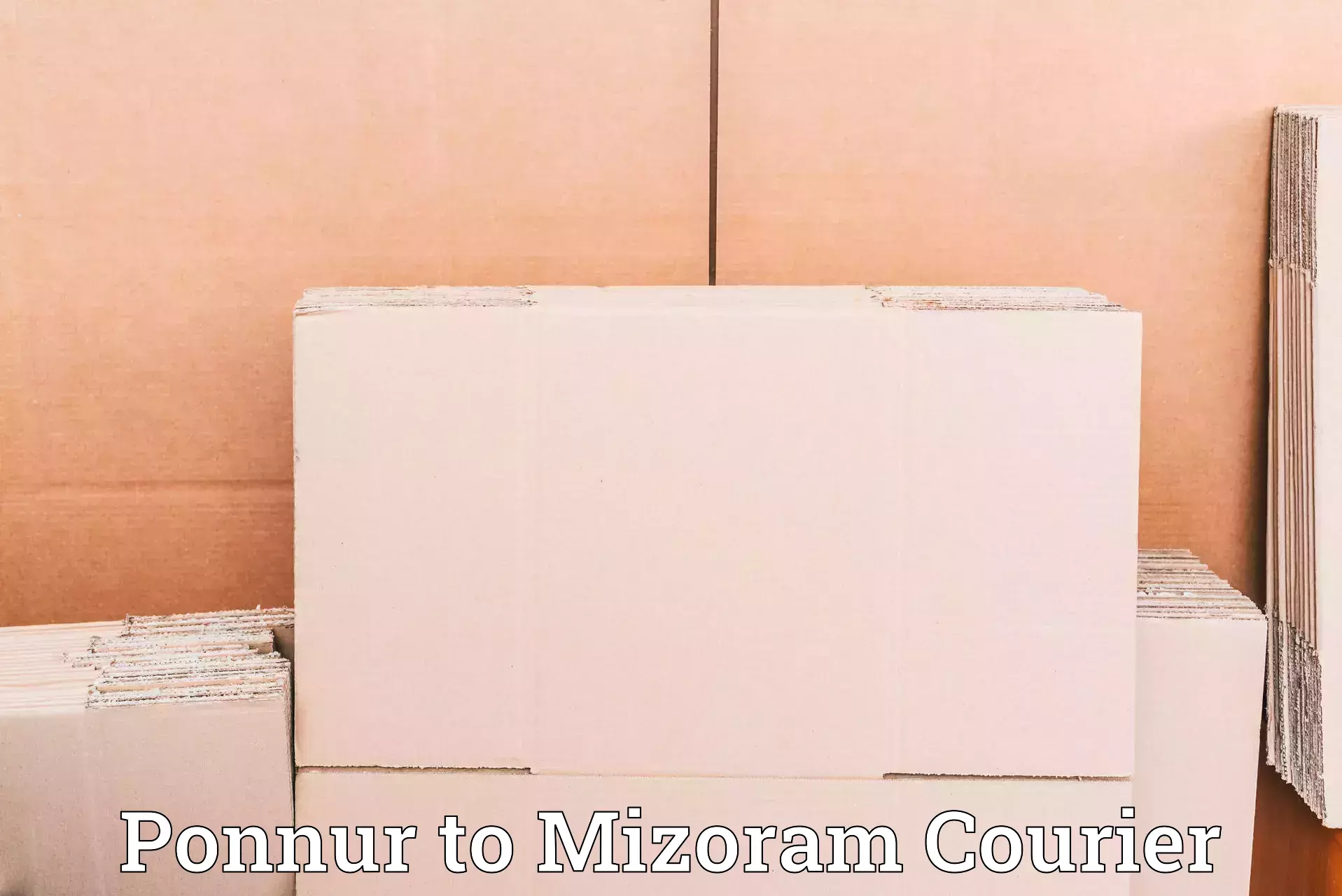Next-generation courier services Ponnur to Aizawl