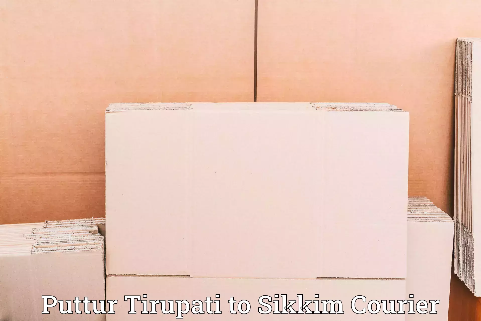 Return courier service Puttur Tirupati to Sikkim