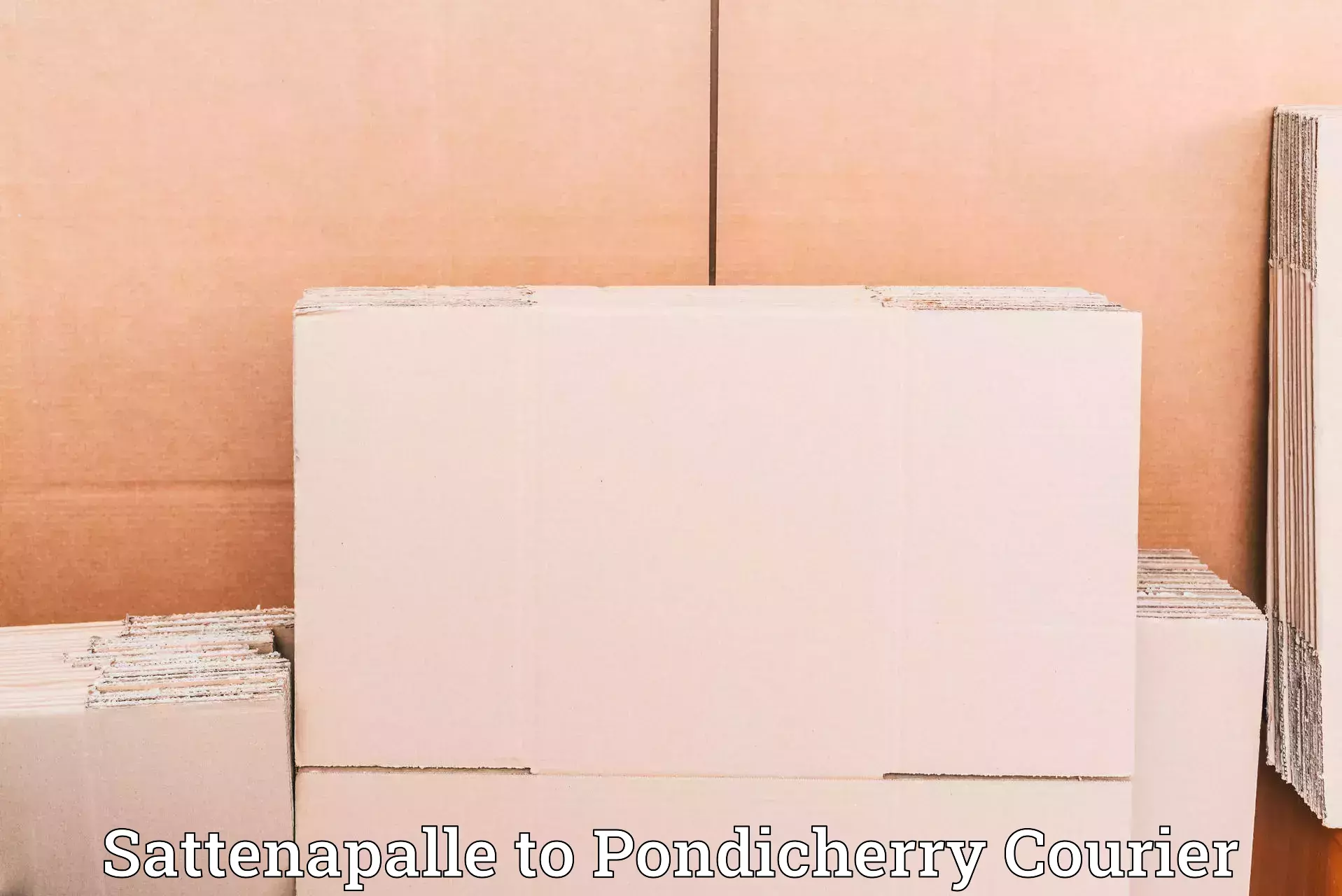 Courier service partnerships Sattenapalle to Pondicherry