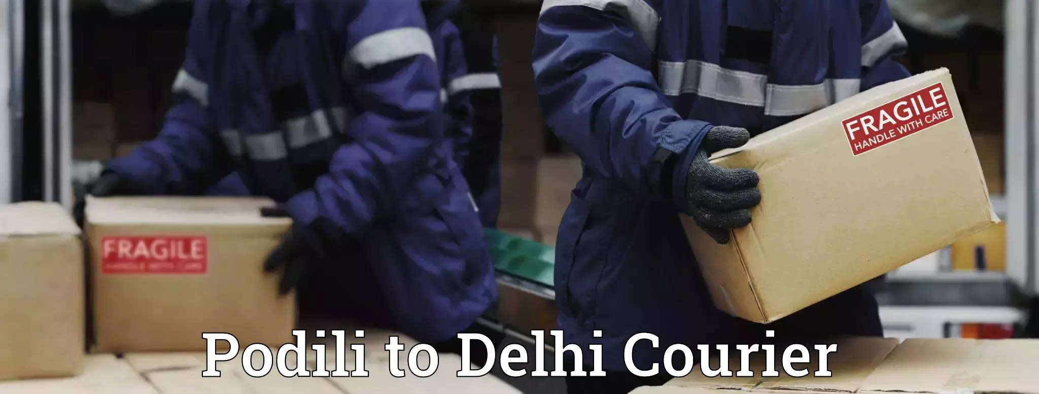 Door-to-door shipping Podili to East Delhi