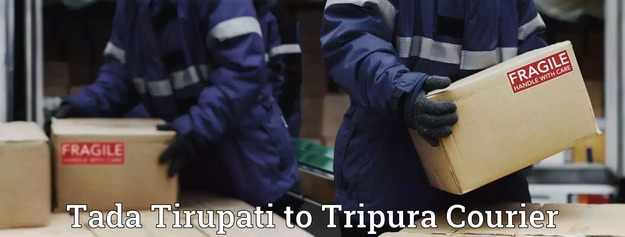Express courier capabilities Tada Tirupati to Teliamura