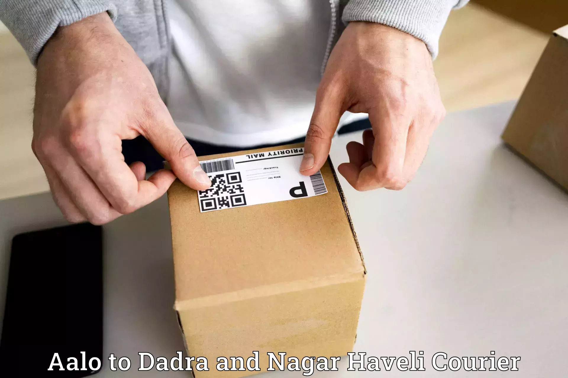 Courier service partnerships Aalo to Dadra and Nagar Haveli