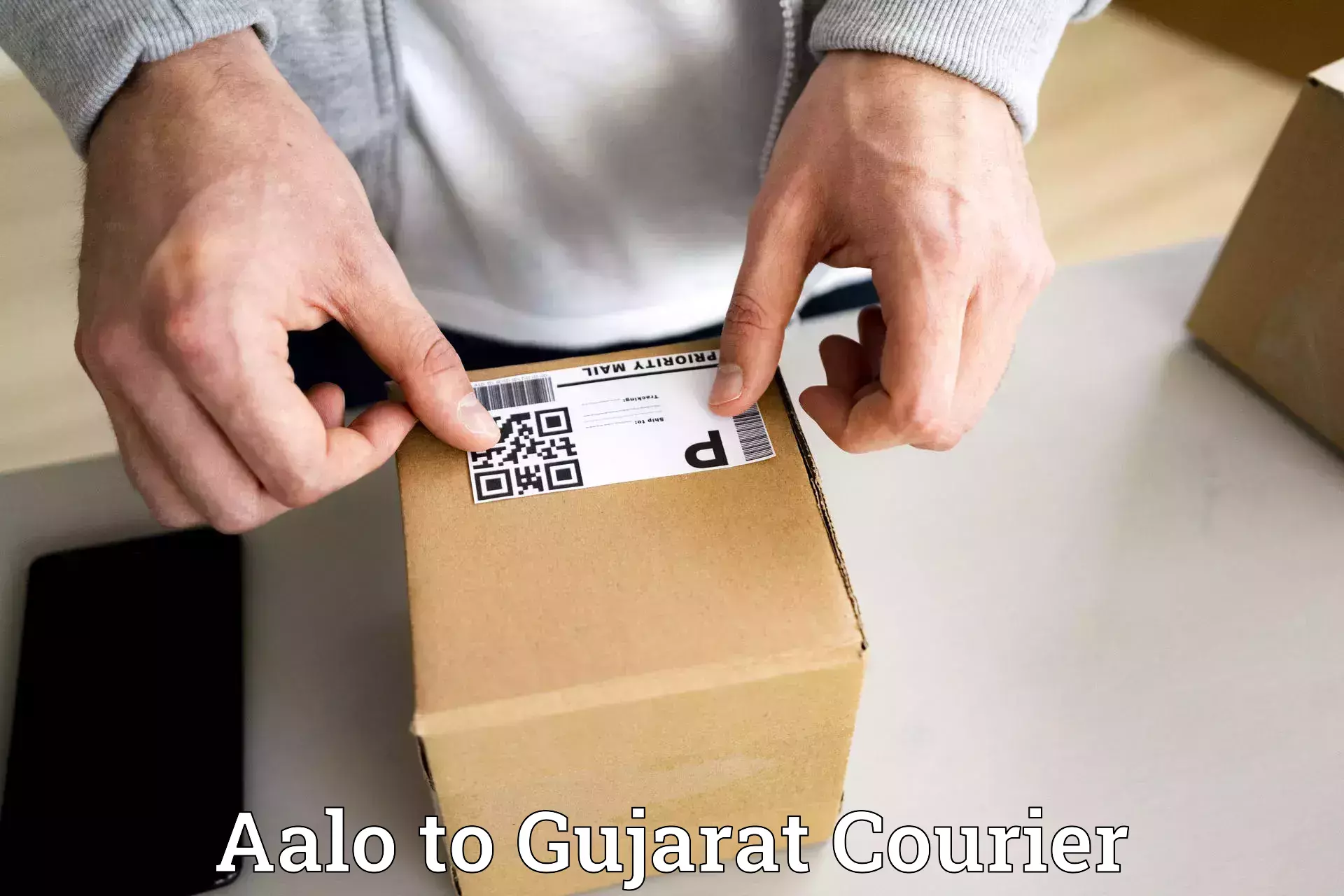 Efficient courier operations Aalo to Ahmedabad
