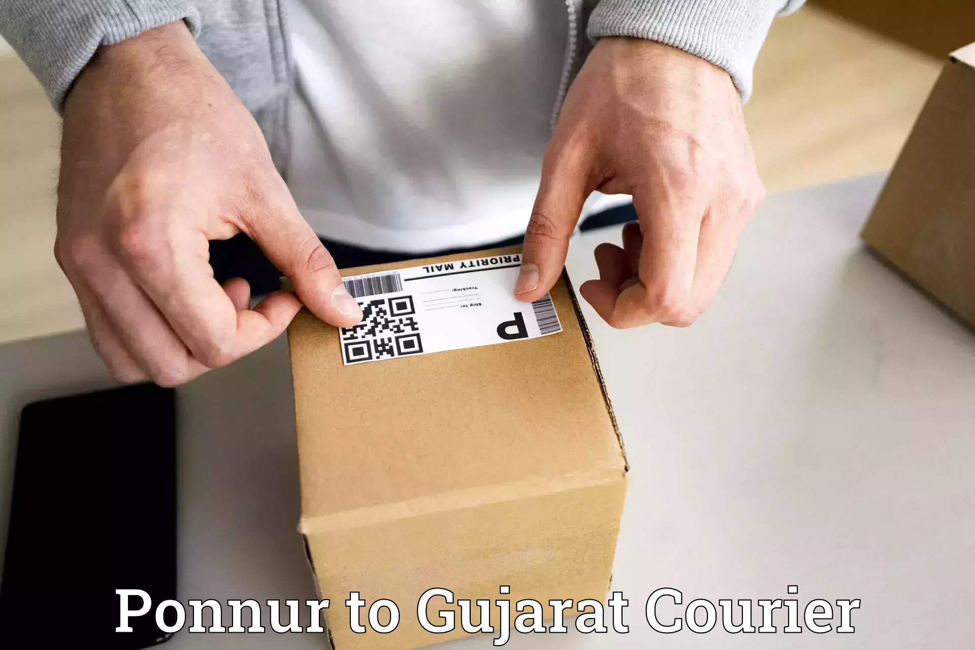 User-friendly courier app Ponnur to Ahmedabad
