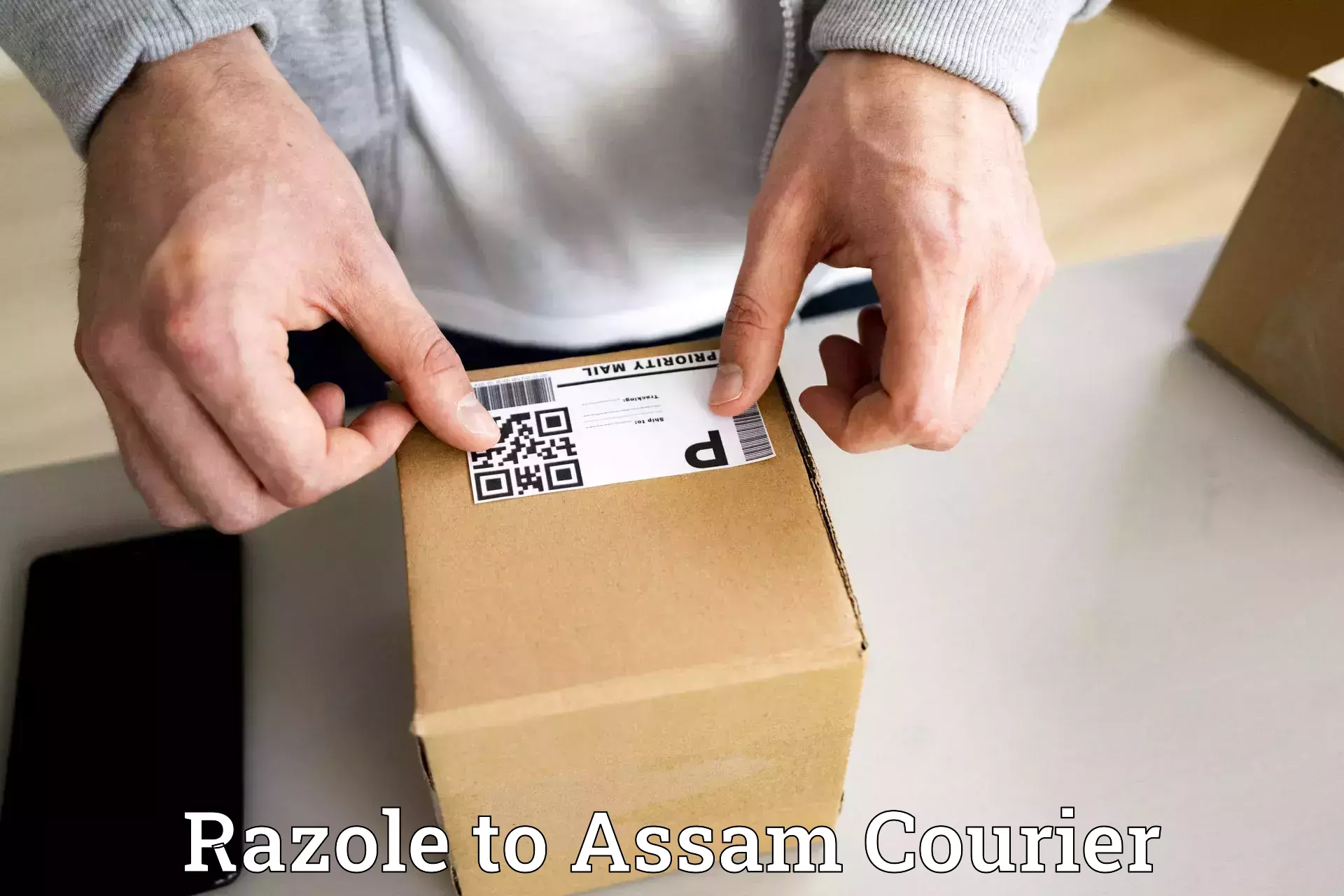 Reliable courier services in Razole to Guwahati University