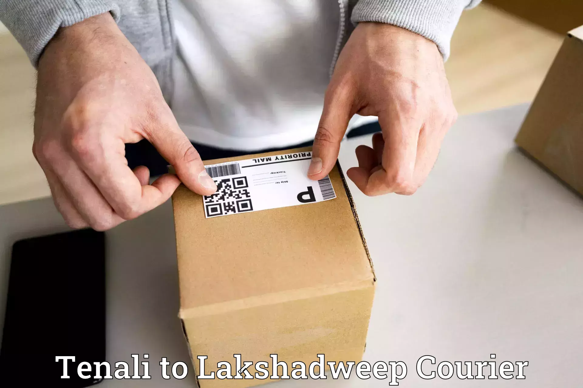Fastest parcel delivery Tenali to Lakshadweep