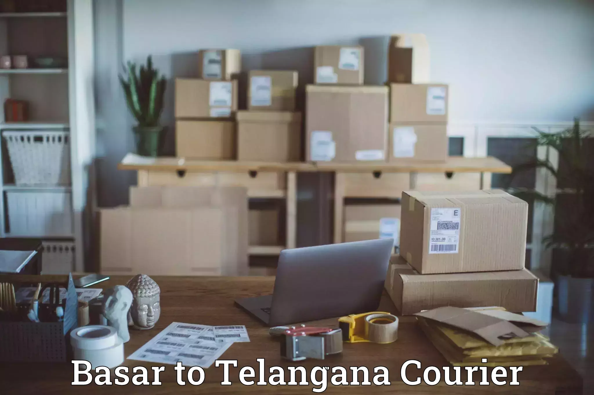 24-hour courier service Basar to Telangana