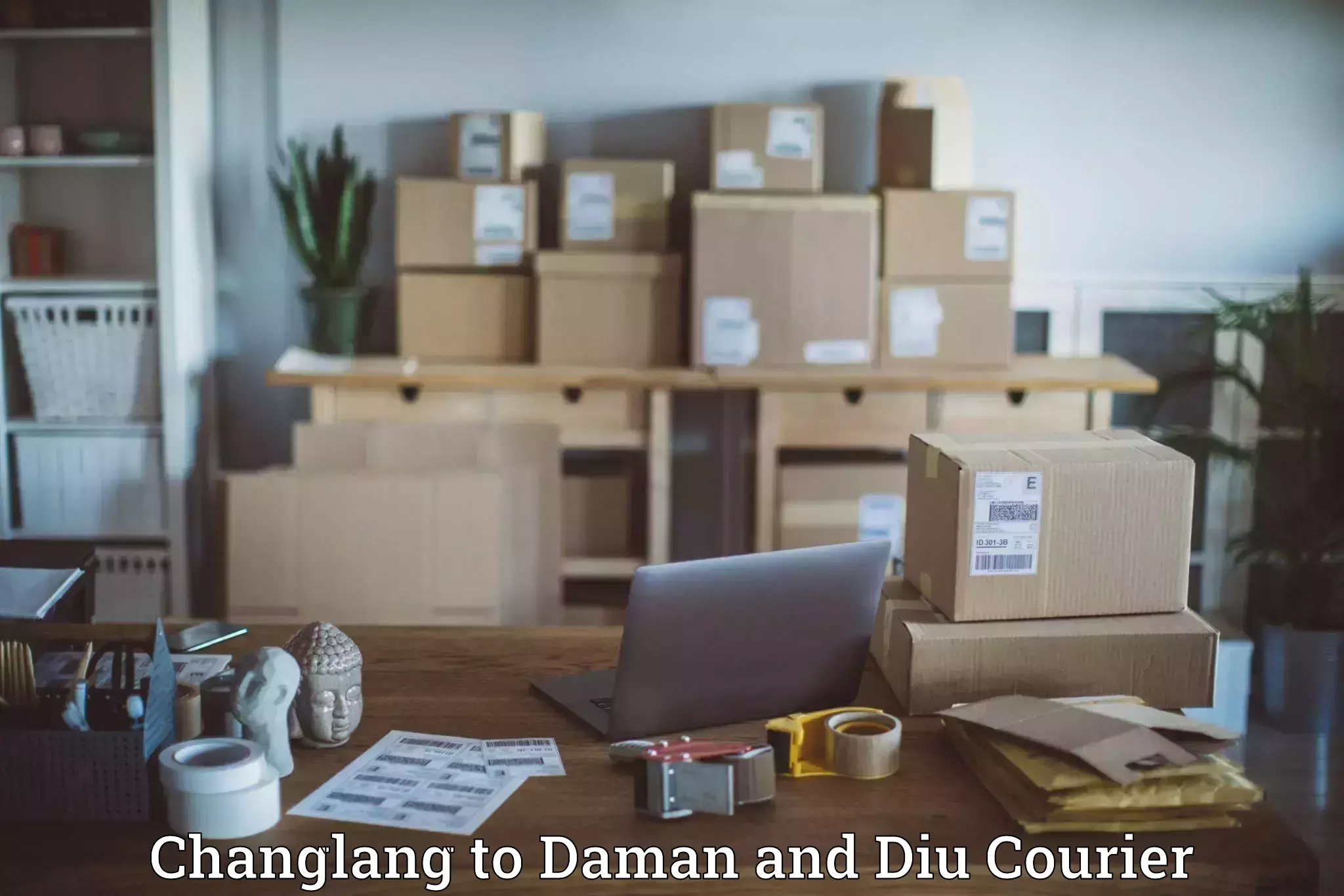 Customized shipping options in Changlang to Diu