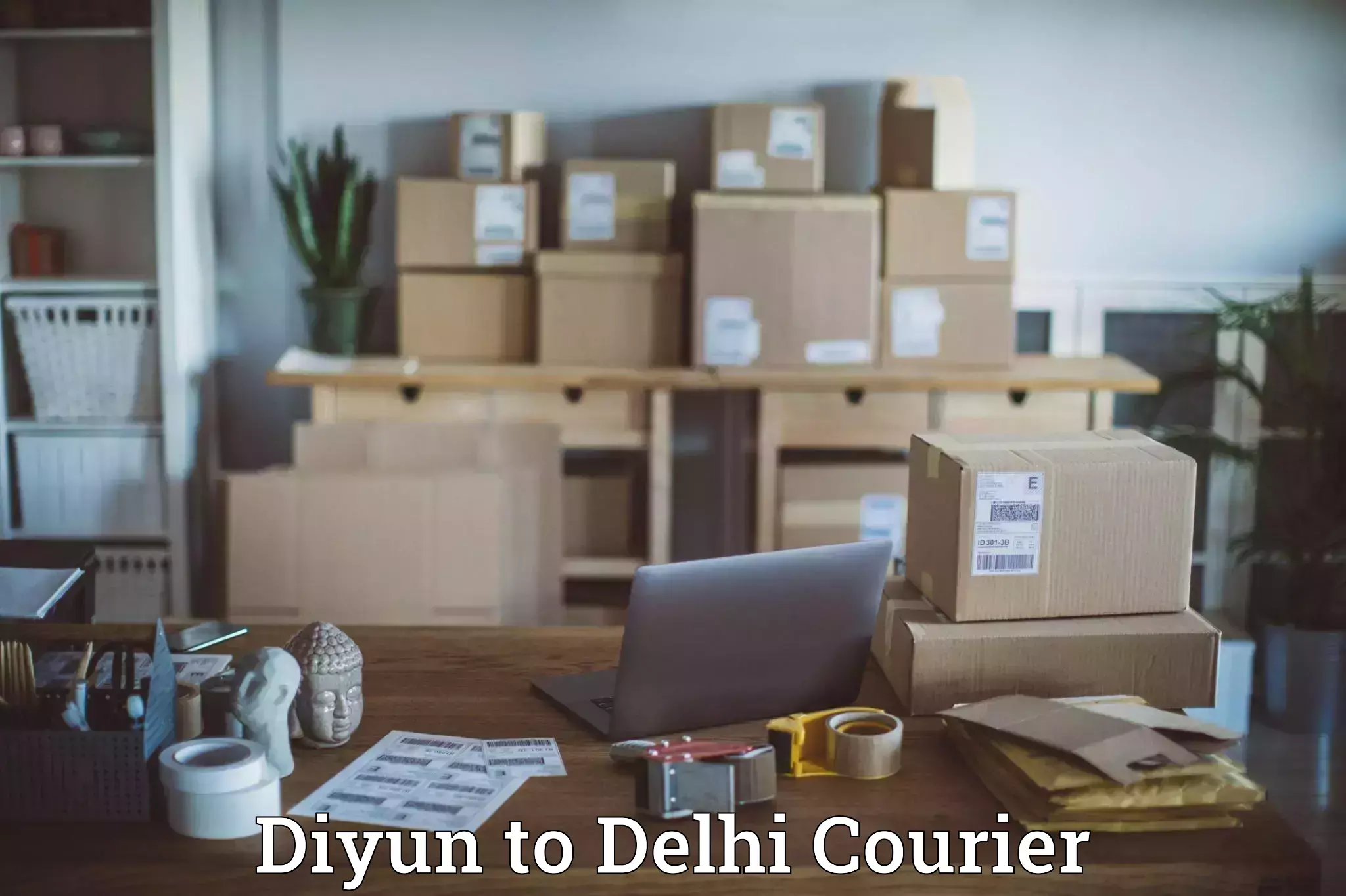 Automated shipping processes Diyun to East Delhi