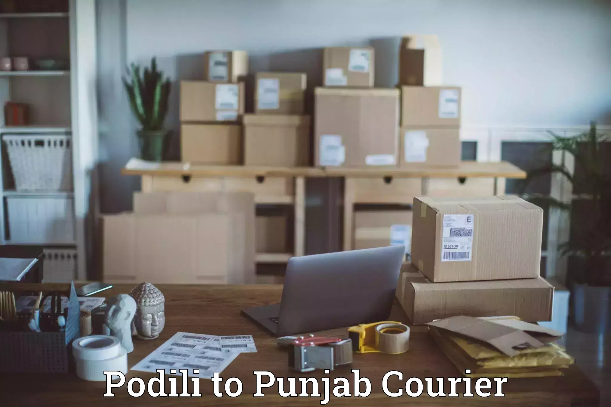 On-demand shipping options Podili to Anandpur Sahib