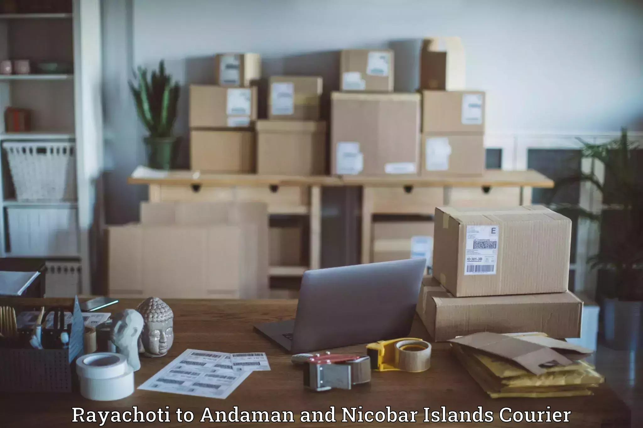 On-time shipping guarantee Rayachoti to Nicobar