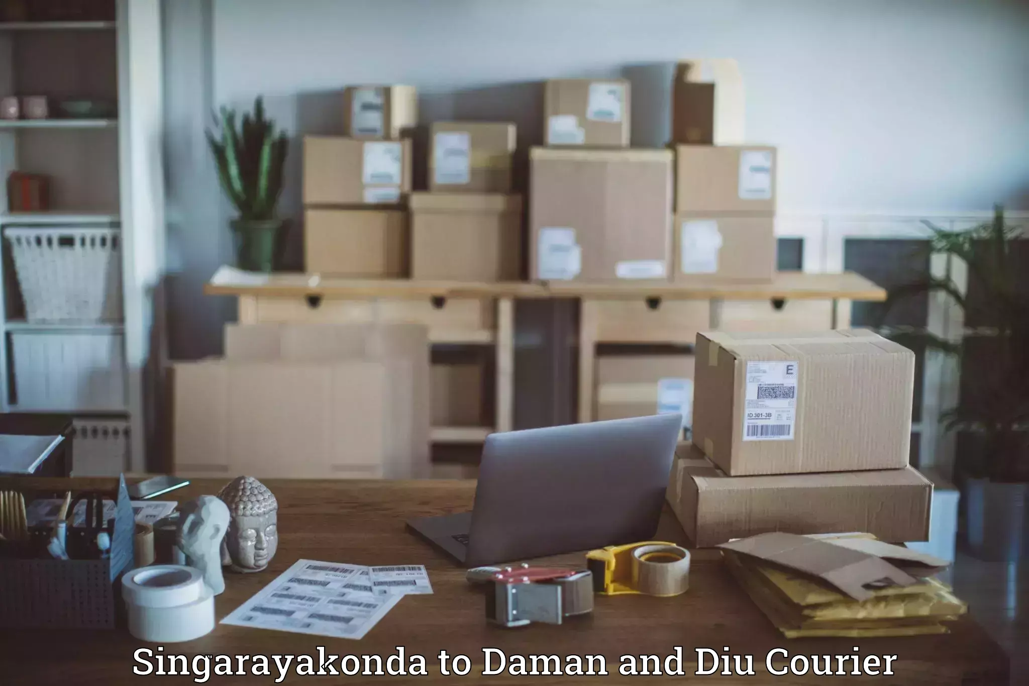 Business courier solutions Singarayakonda to Daman