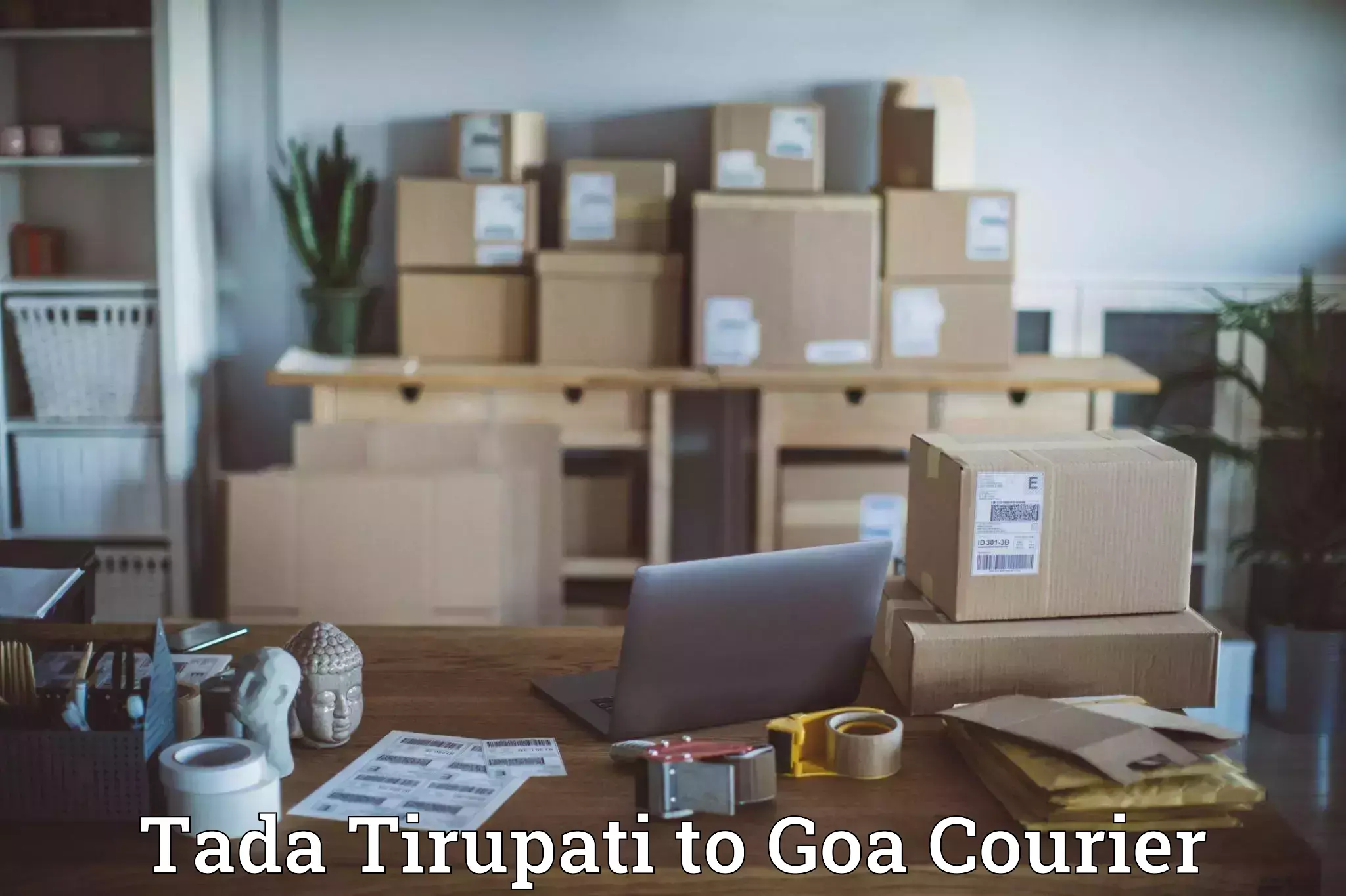 Express logistics providers Tada Tirupati to South Goa