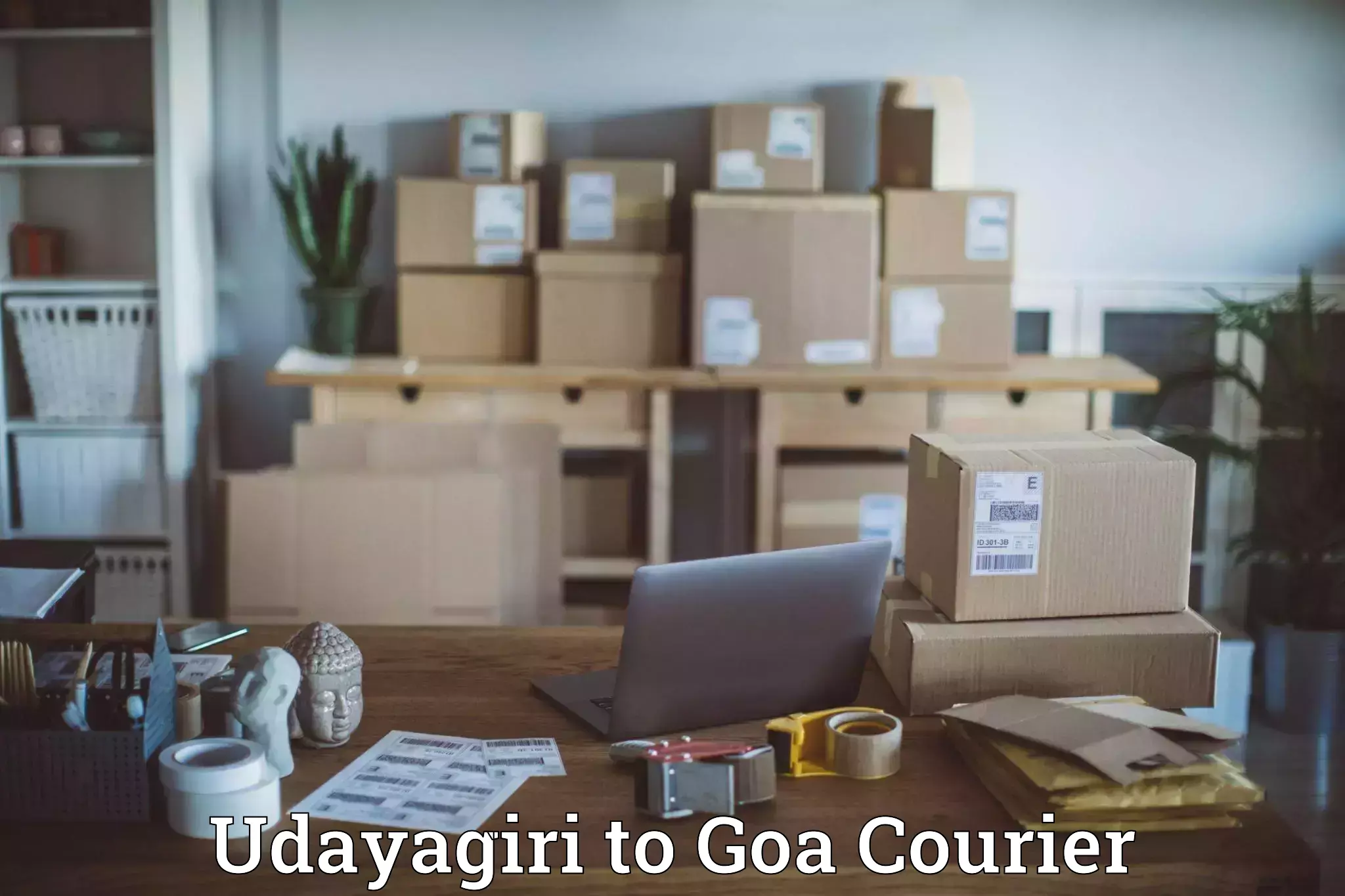 Courier service comparison Udayagiri to South Goa
