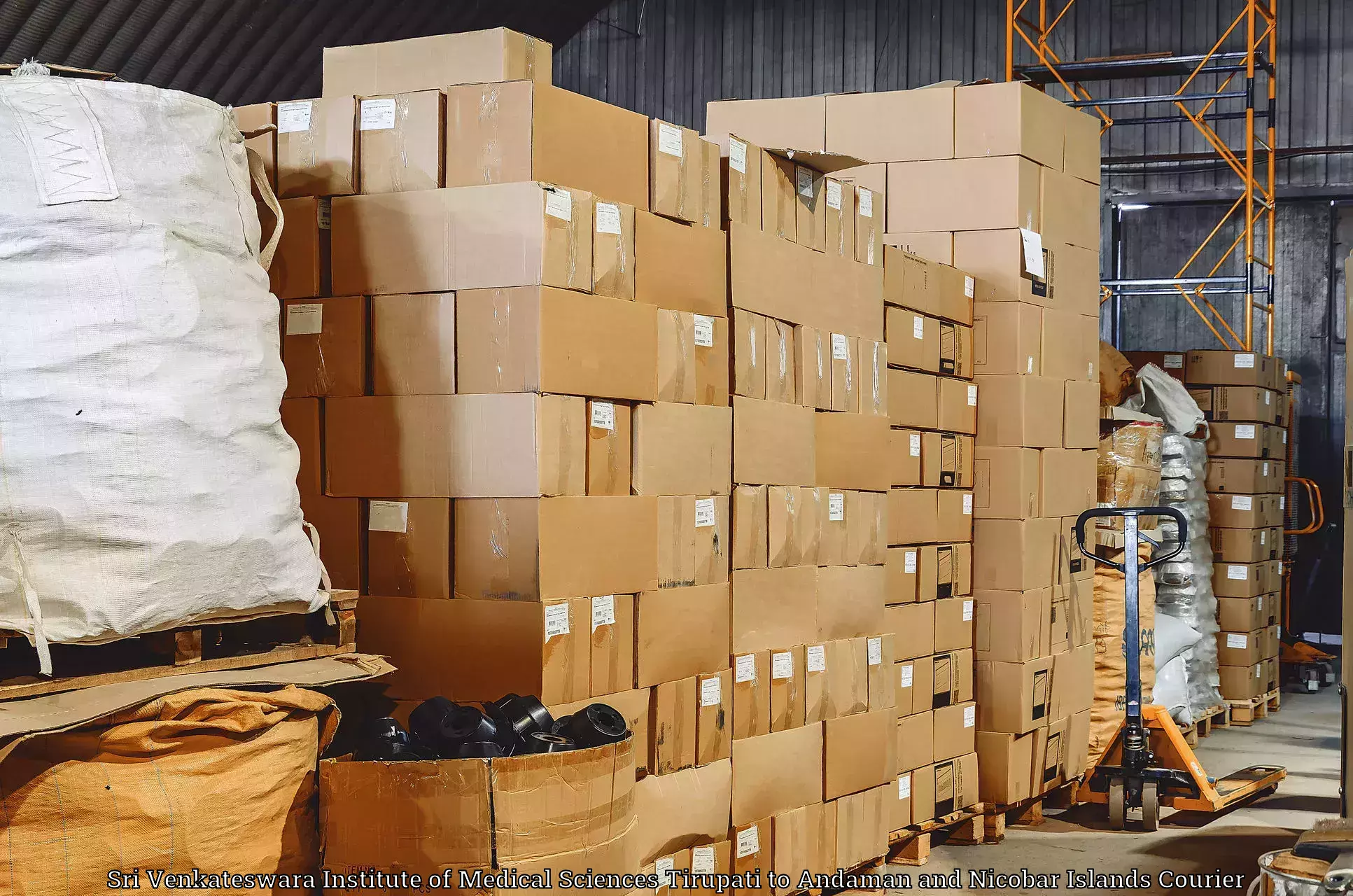 Multi-package shipping in Sri Venkateswara Institute of Medical Sciences Tirupati to Nicobar