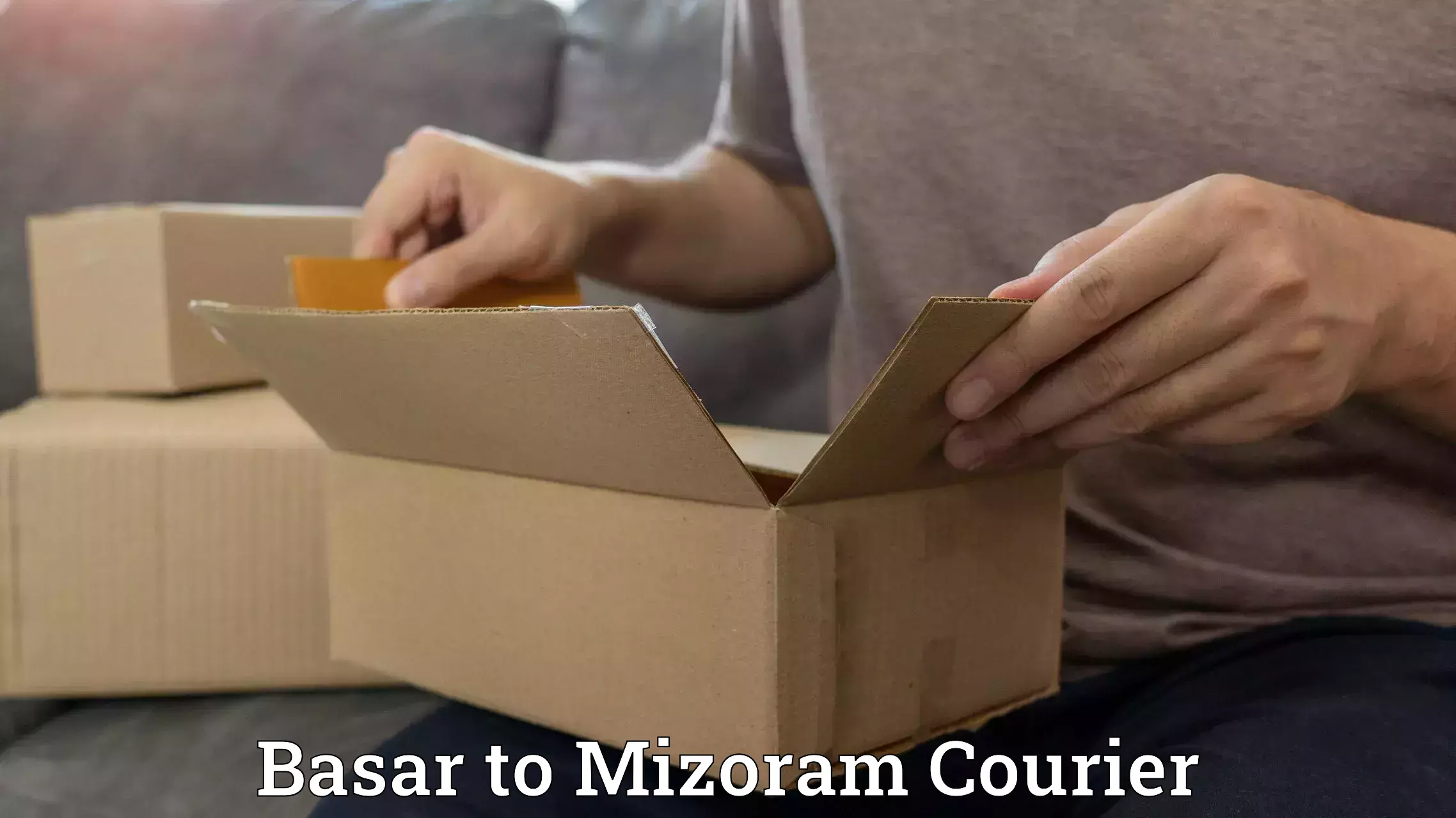 Express package delivery Basar to Mizoram