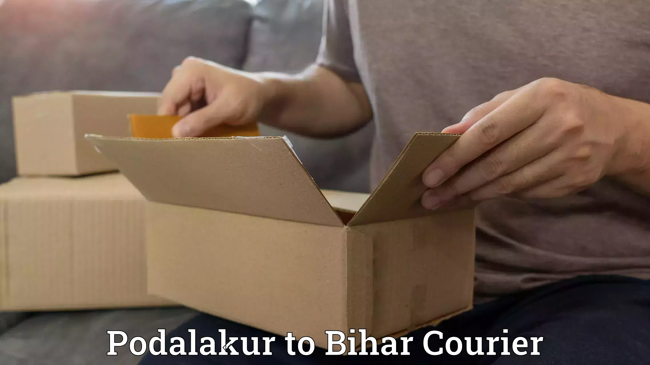 Courier app Podalakur to Saraiya