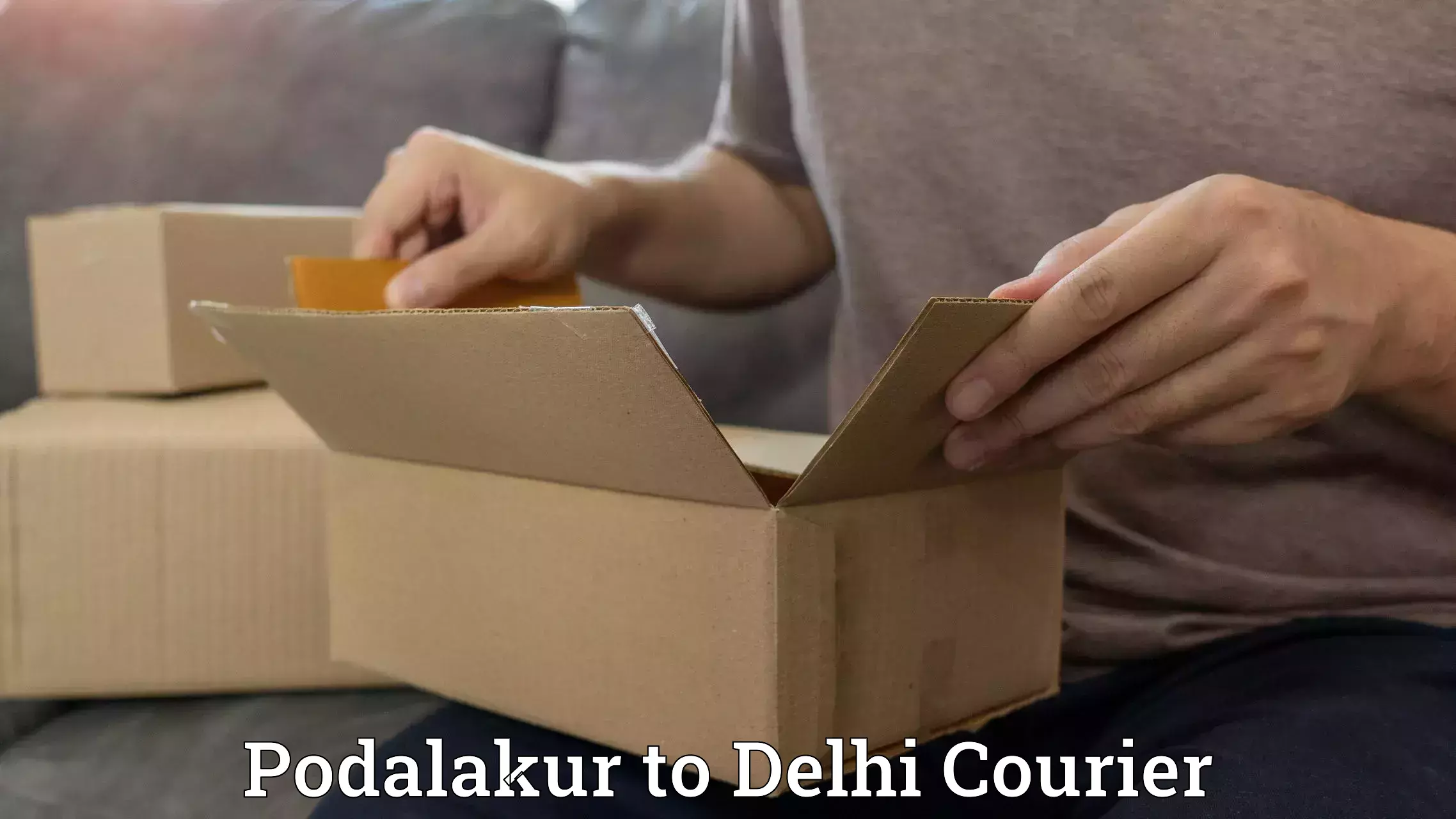 Personalized courier experiences Podalakur to University of Delhi