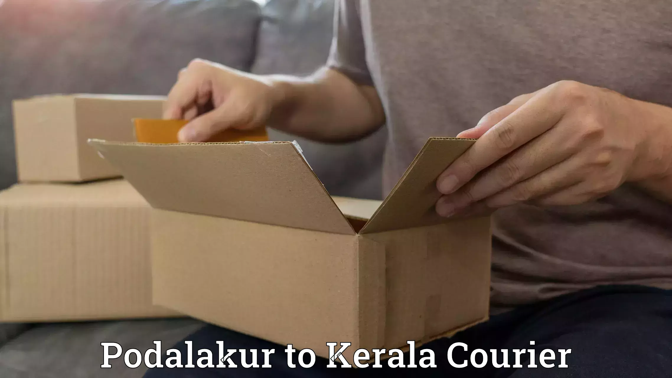 Multi-national courier services Podalakur to Chavara