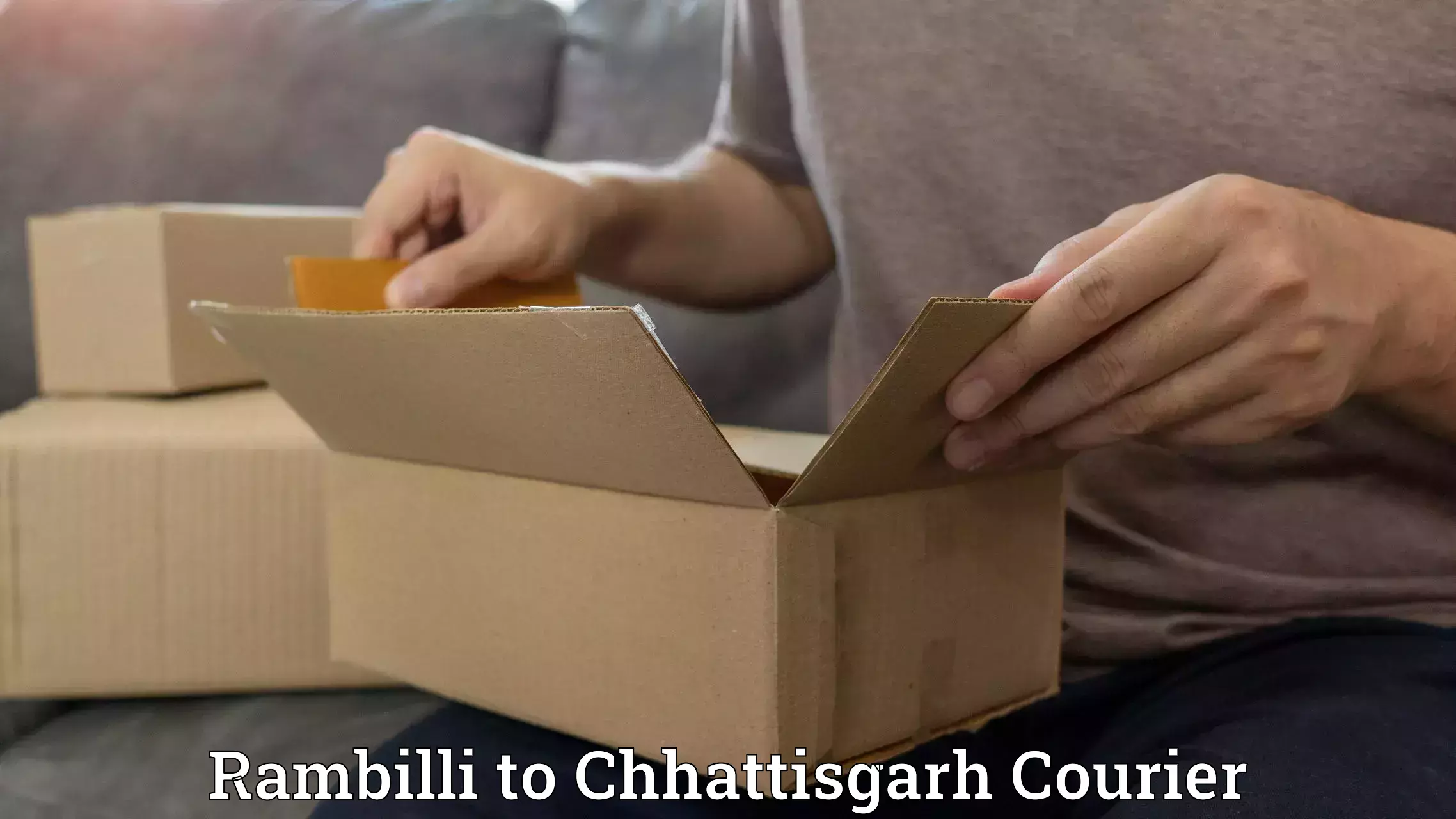 Automated parcel services Rambilli to Chhattisgarh