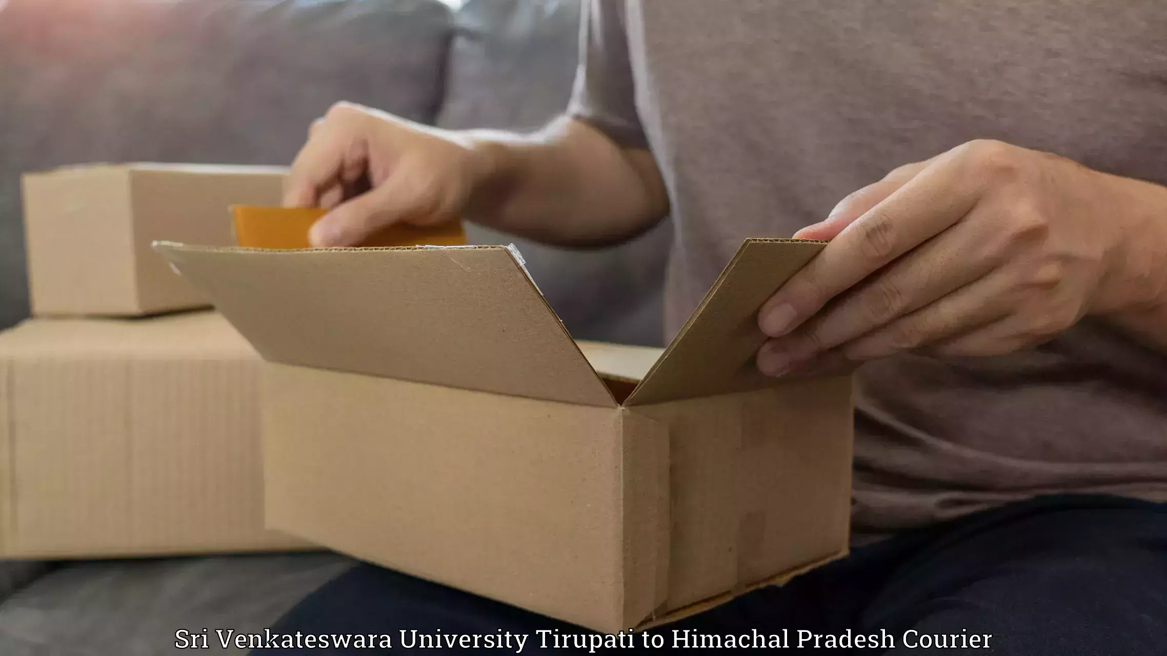 Affordable parcel rates in Sri Venkateswara University Tirupati to Dehra Gopipur