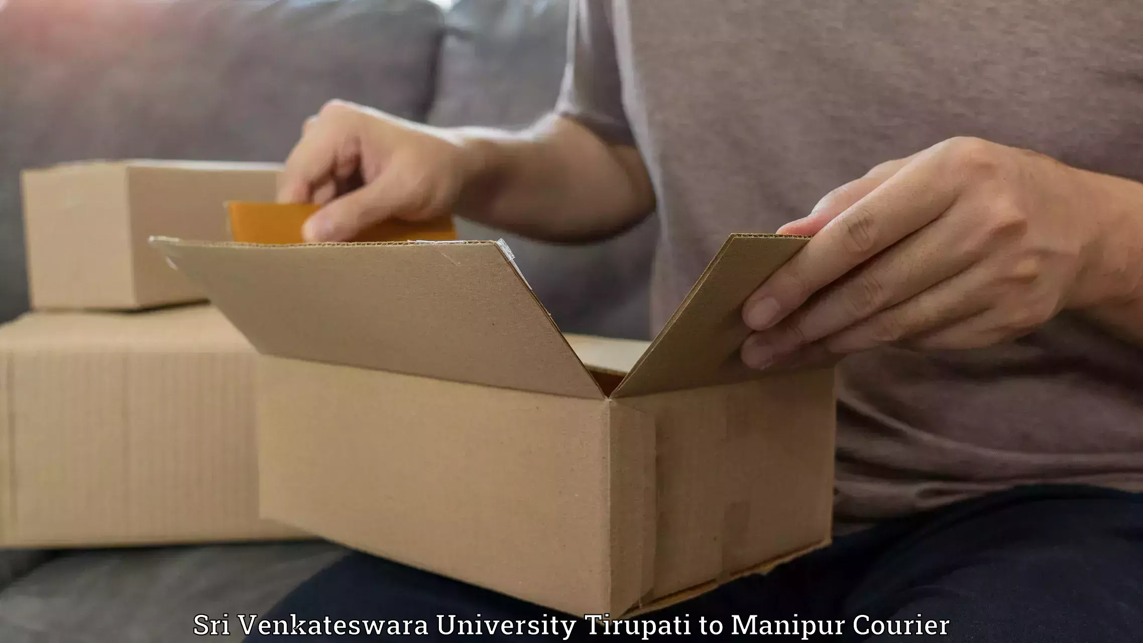Local courier options Sri Venkateswara University Tirupati to Moirang