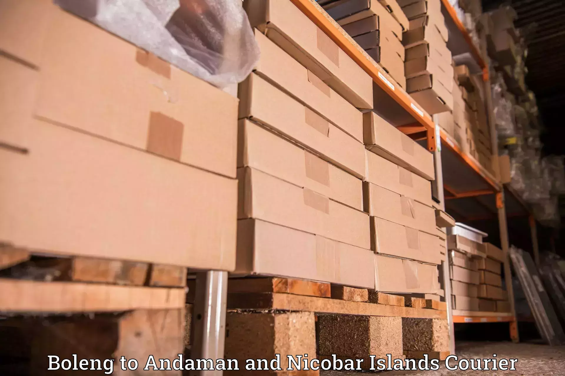 Versatile courier options Boleng to Andaman and Nicobar Islands