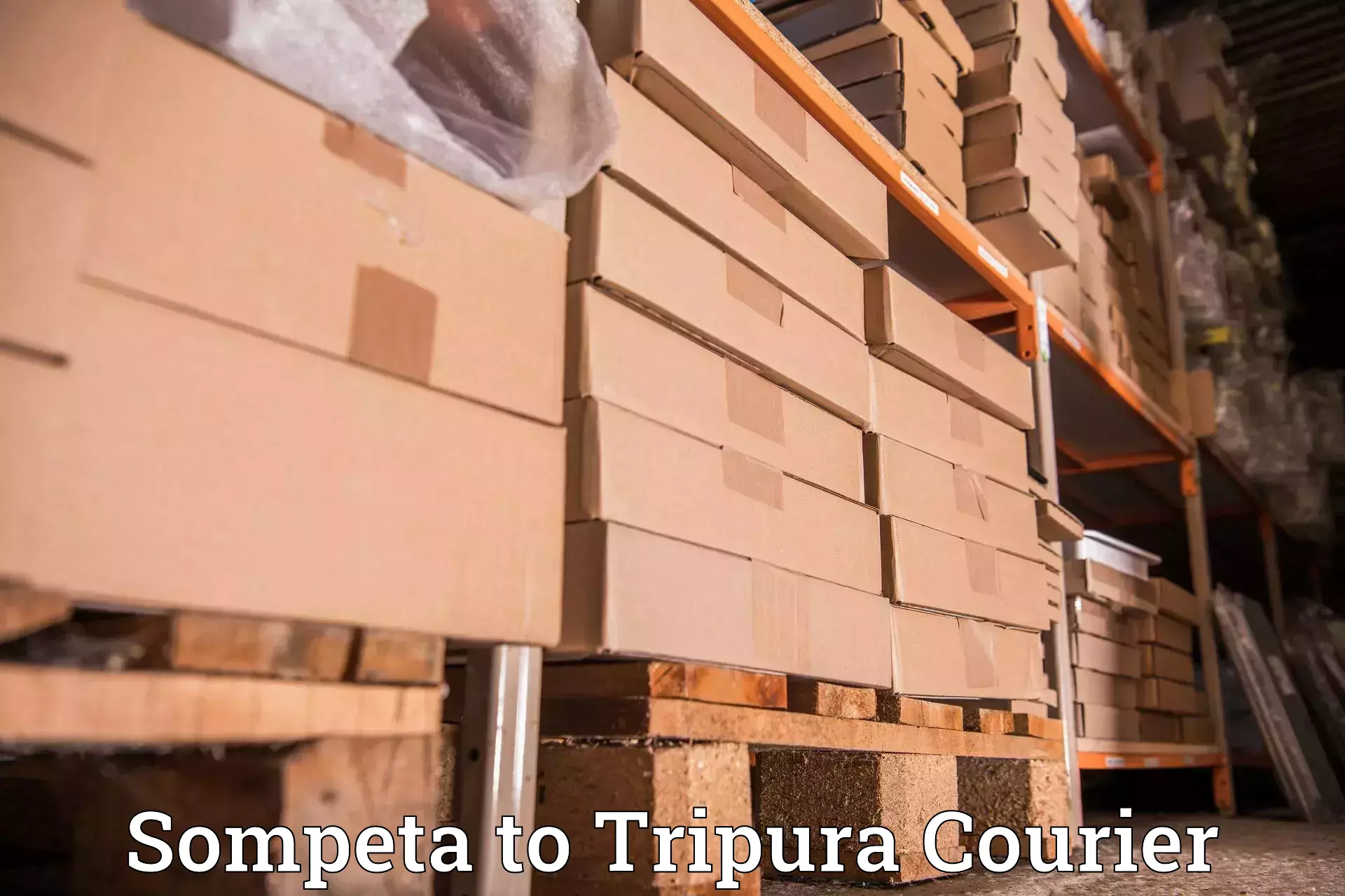 High-capacity parcel service Sompeta to West Tripura