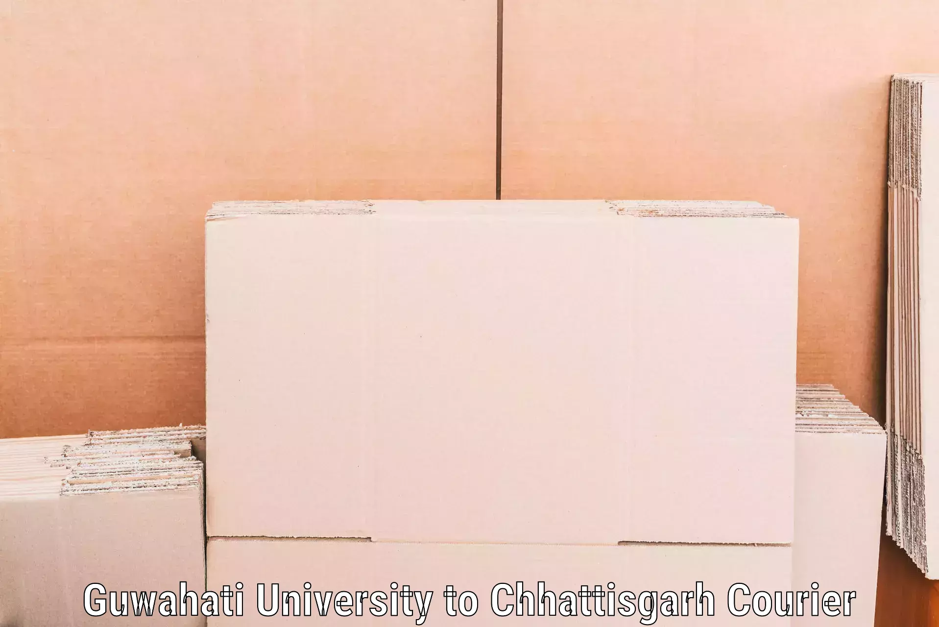 Household goods movers and packers Guwahati University to Ramanujganj