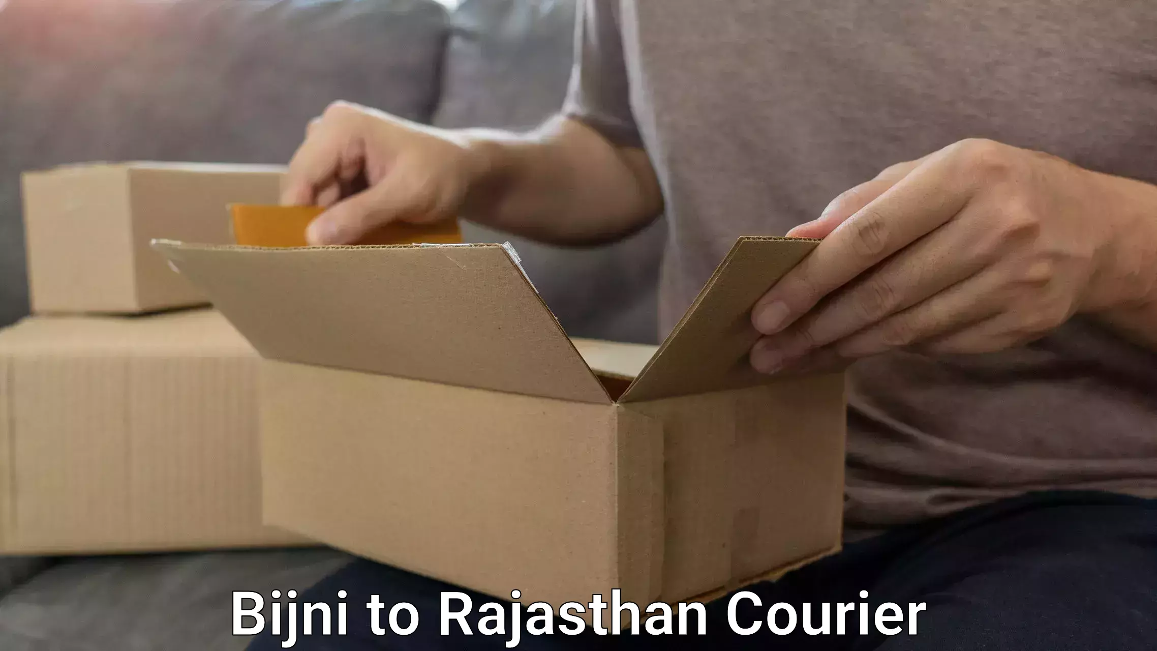 Baggage courier operations Bijni to Pilani