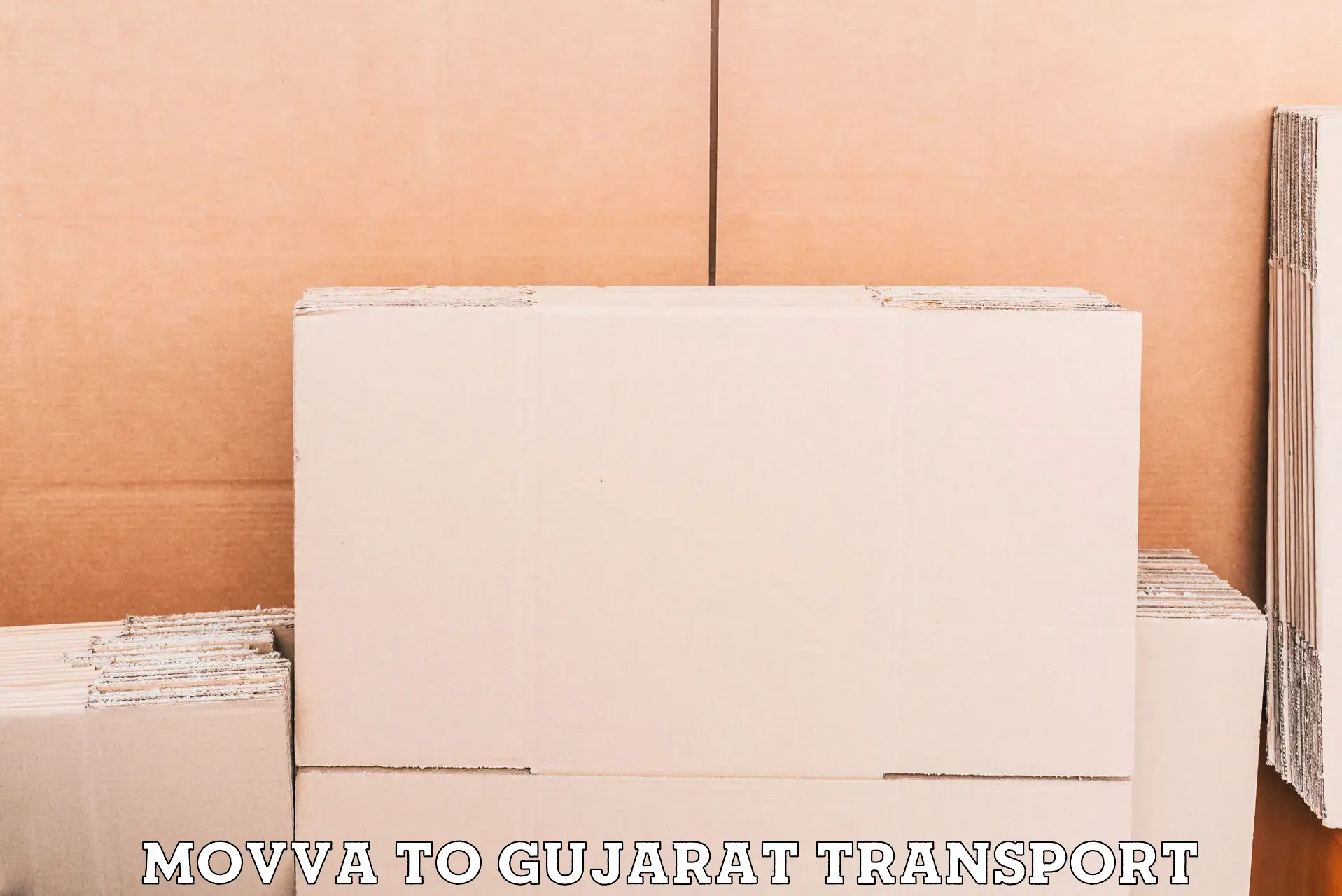 Domestic goods transportation services Movva to Surat