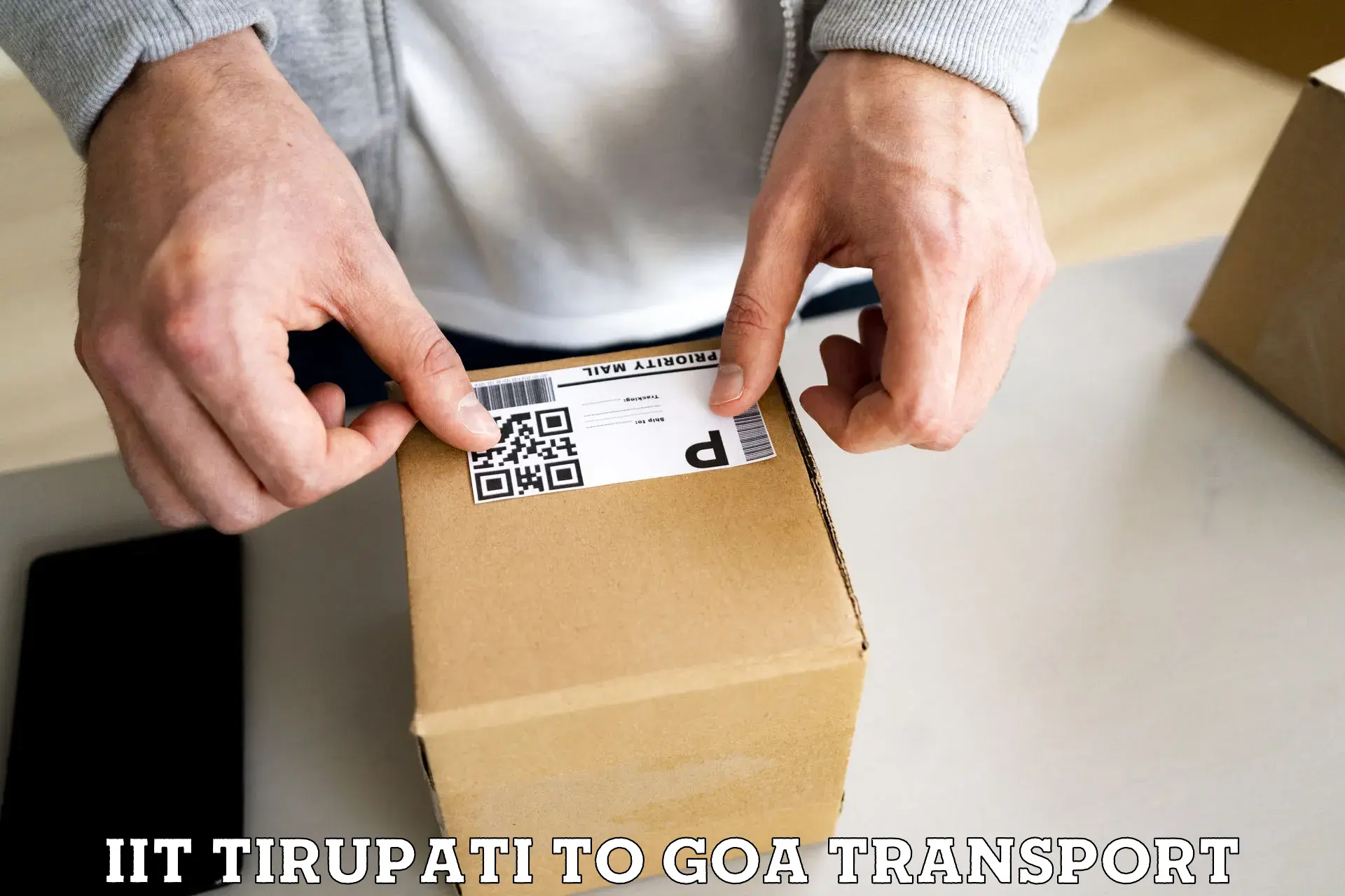 Nearest transport service IIT Tirupati to Goa University