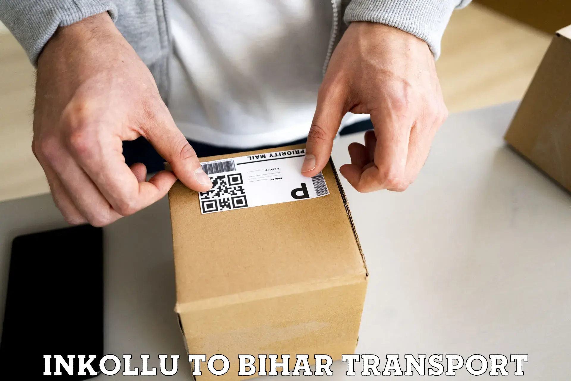 Two wheeler parcel service Inkollu to Siwan