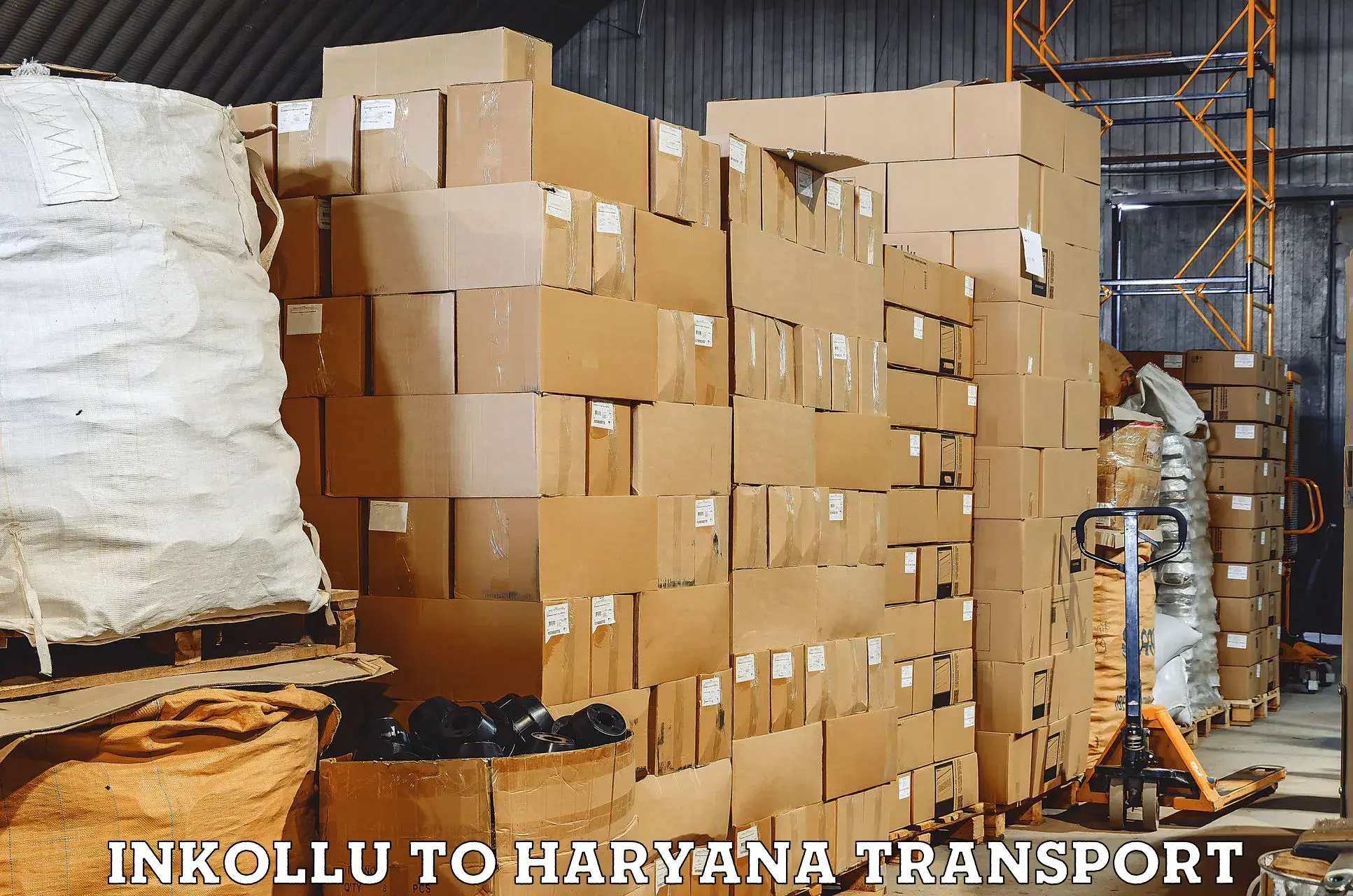 Two wheeler parcel service Inkollu to Haryana