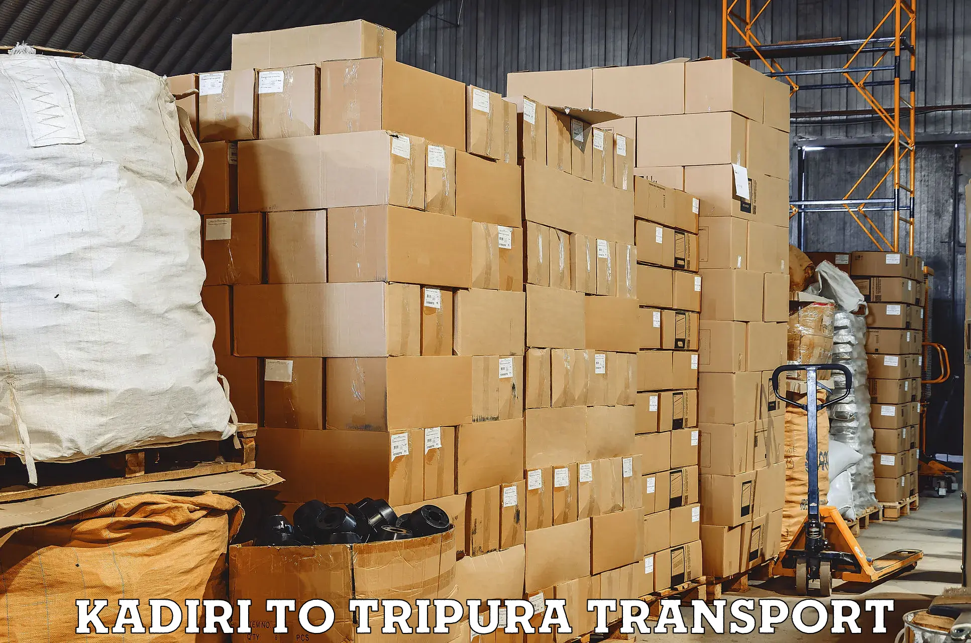 Package delivery services Kadiri to West Tripura
