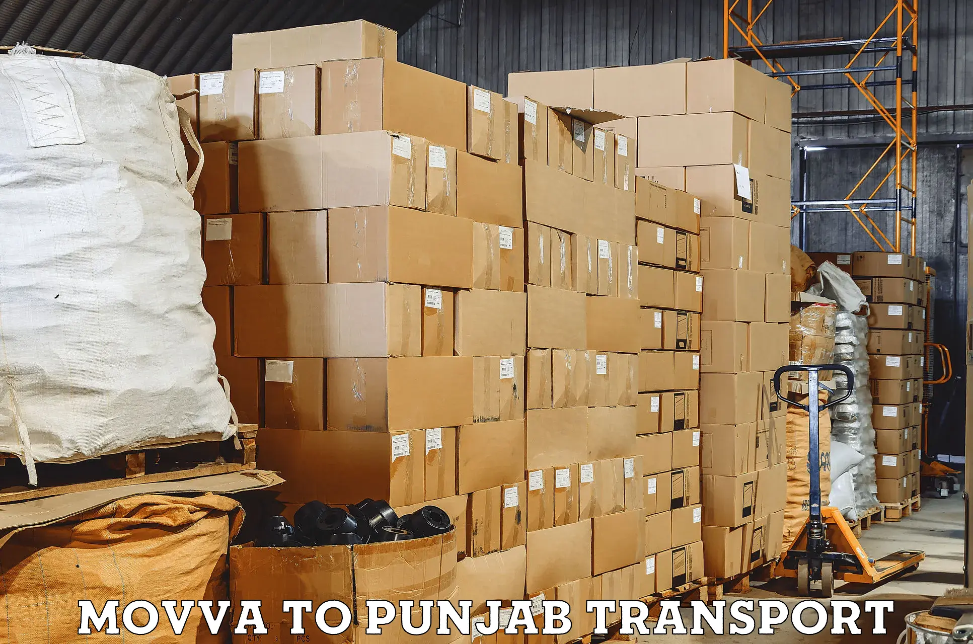 Two wheeler parcel service Movva to Malerkotla
