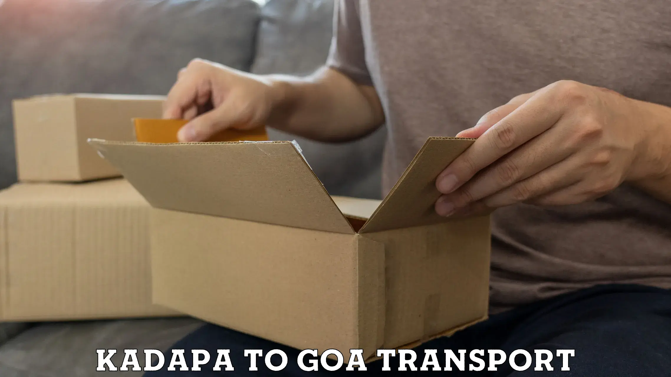 Cargo transportation services Kadapa to Sanvordem