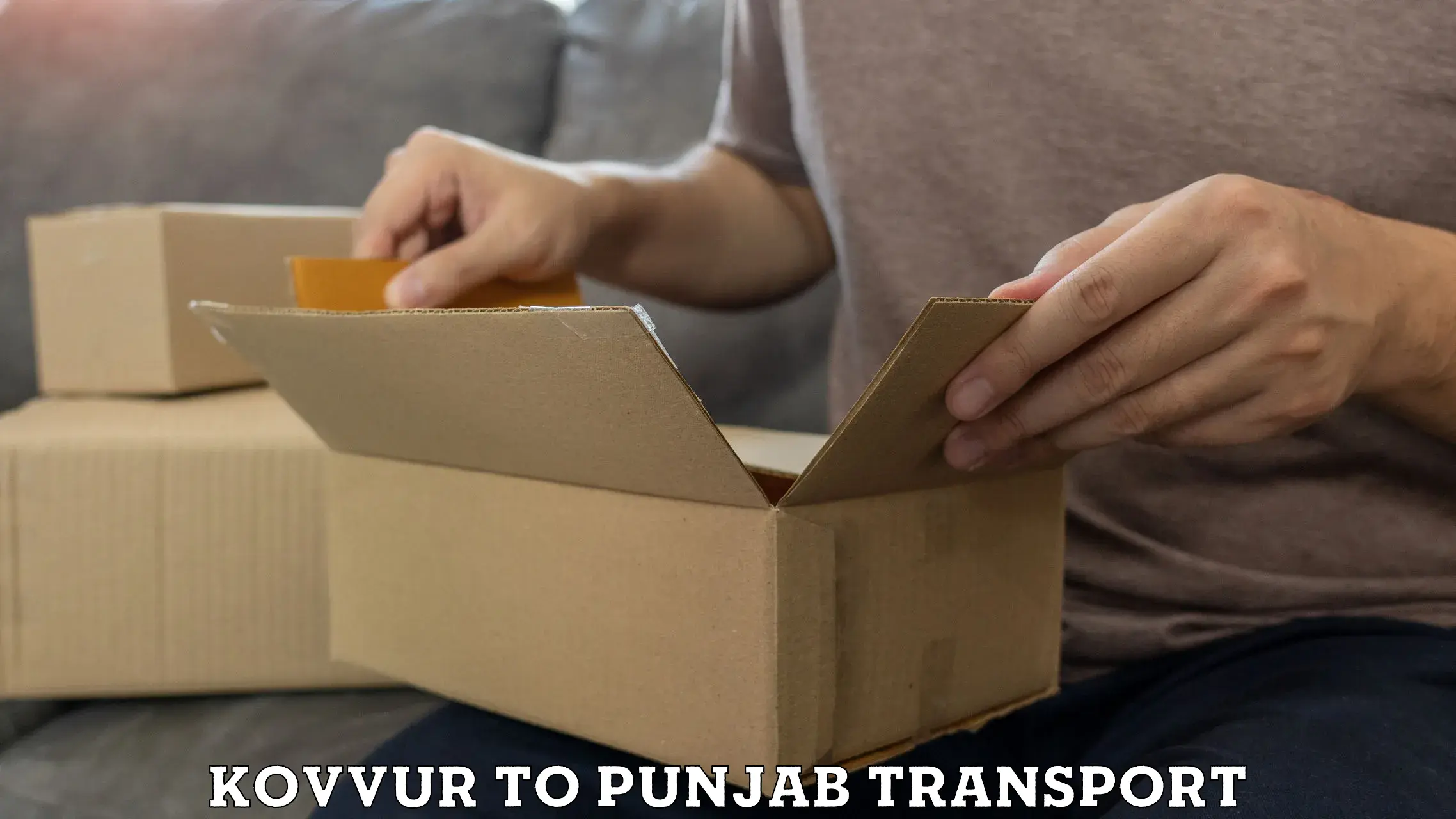 Commercial transport service Kovvur to Patiala