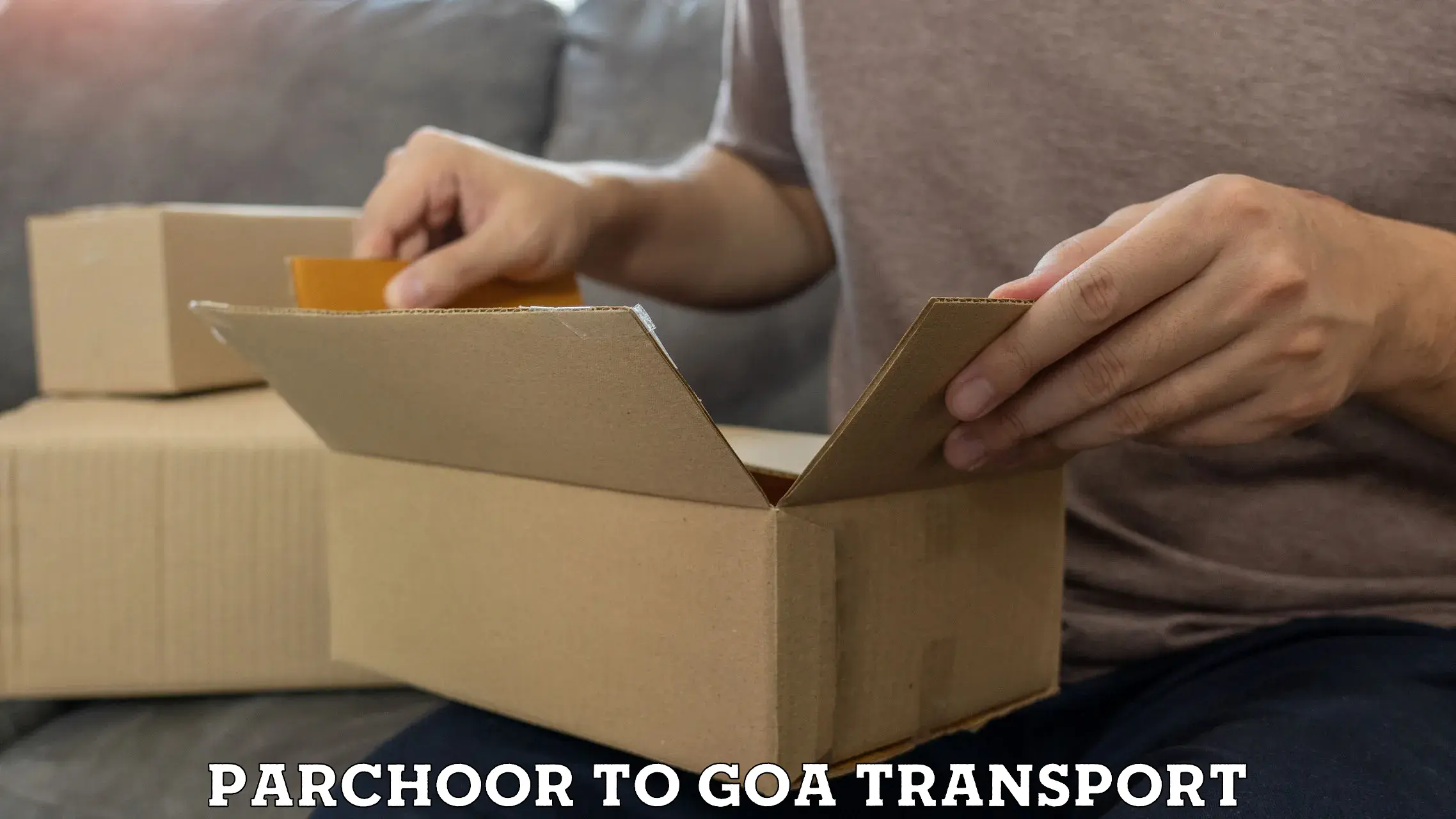 Commercial transport service Parchoor to Goa University