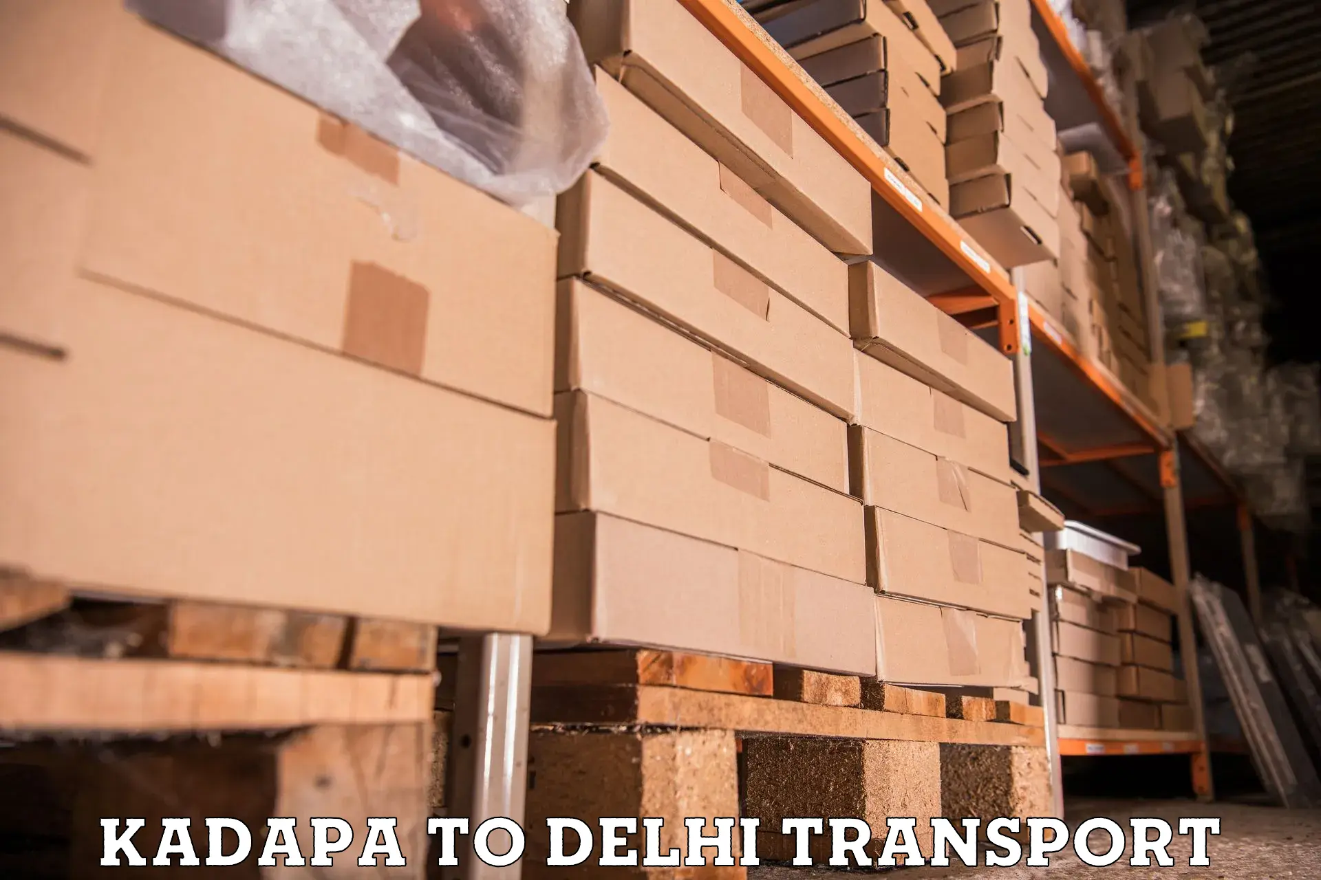 Package delivery services Kadapa to Delhi Technological University DTU